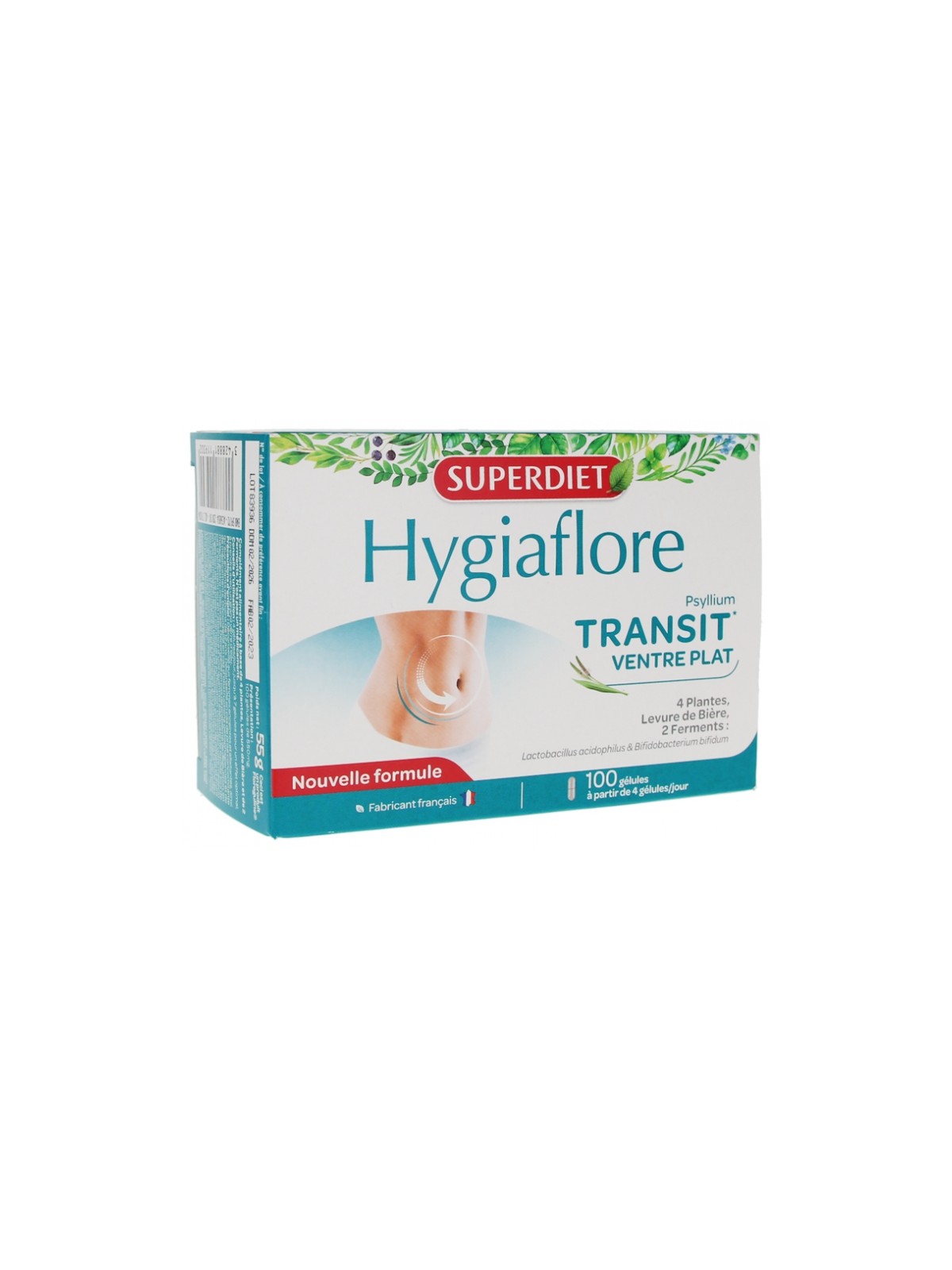 SUPERDIET Hygiaflore Transit Ventre Plat 100 Gélules