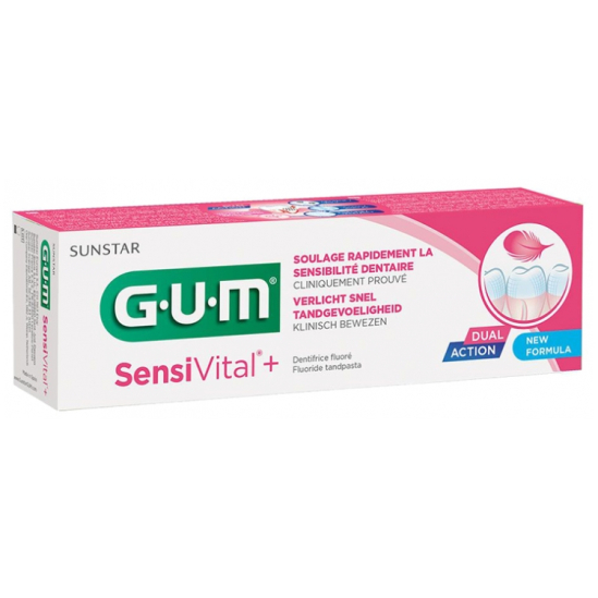 GUM Sensivital+ Dentifrice Fluoré 75 ml