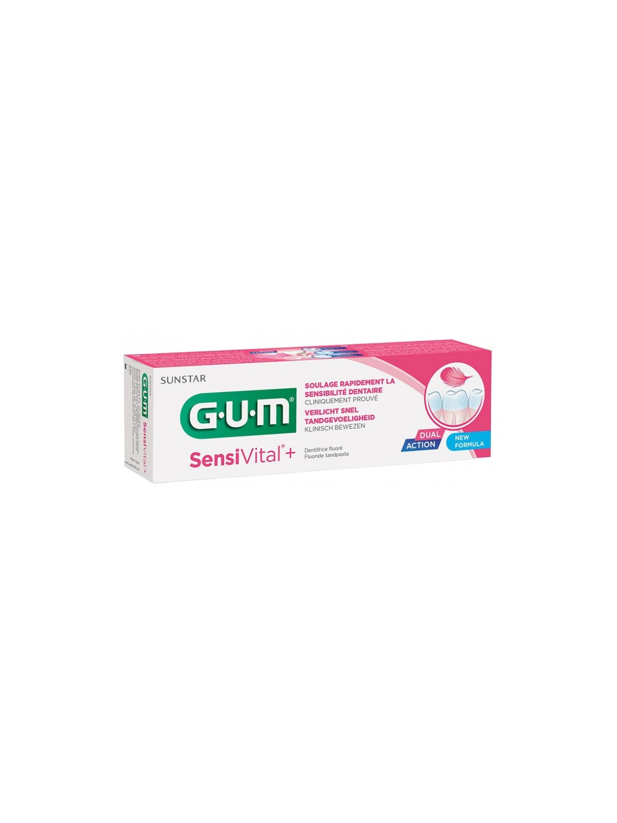 GUM Sensivital+ Dentifrice Fluoré 75 ml