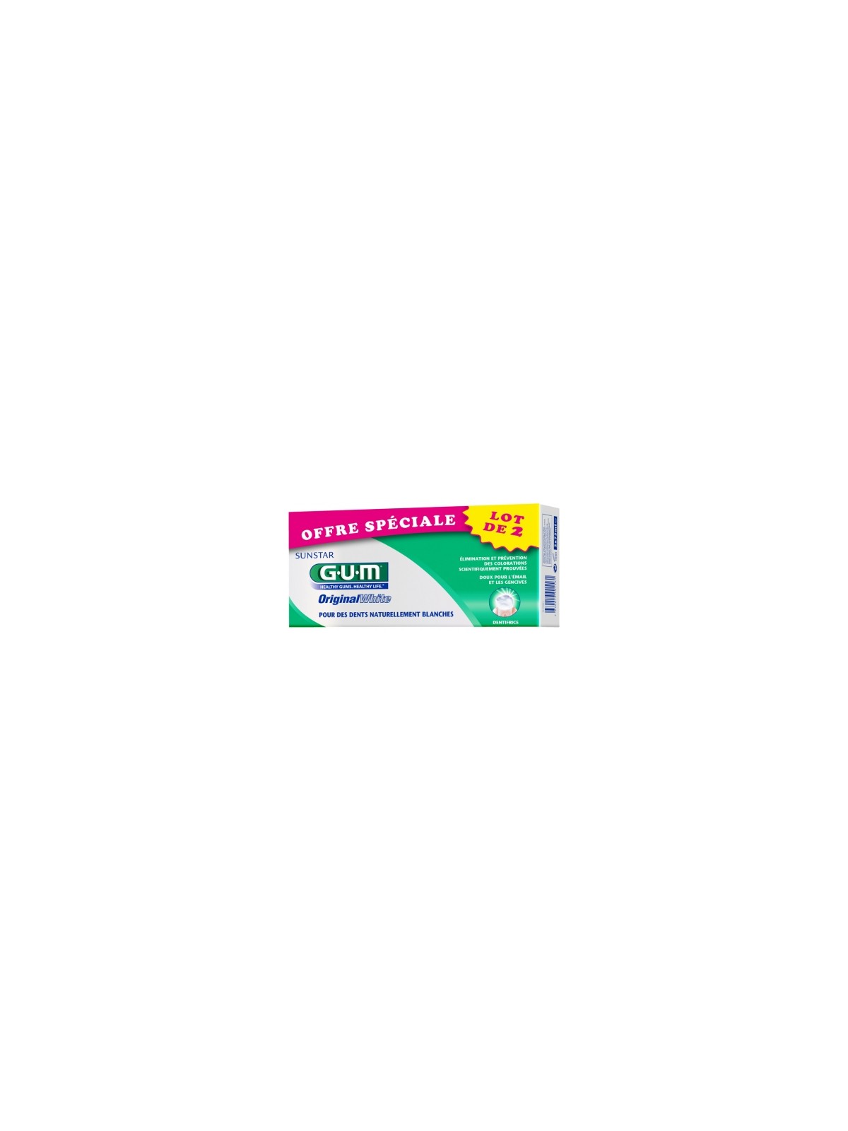 Gum original white dentifrice 2 x 75ml | Nom de la Pharmacie en...