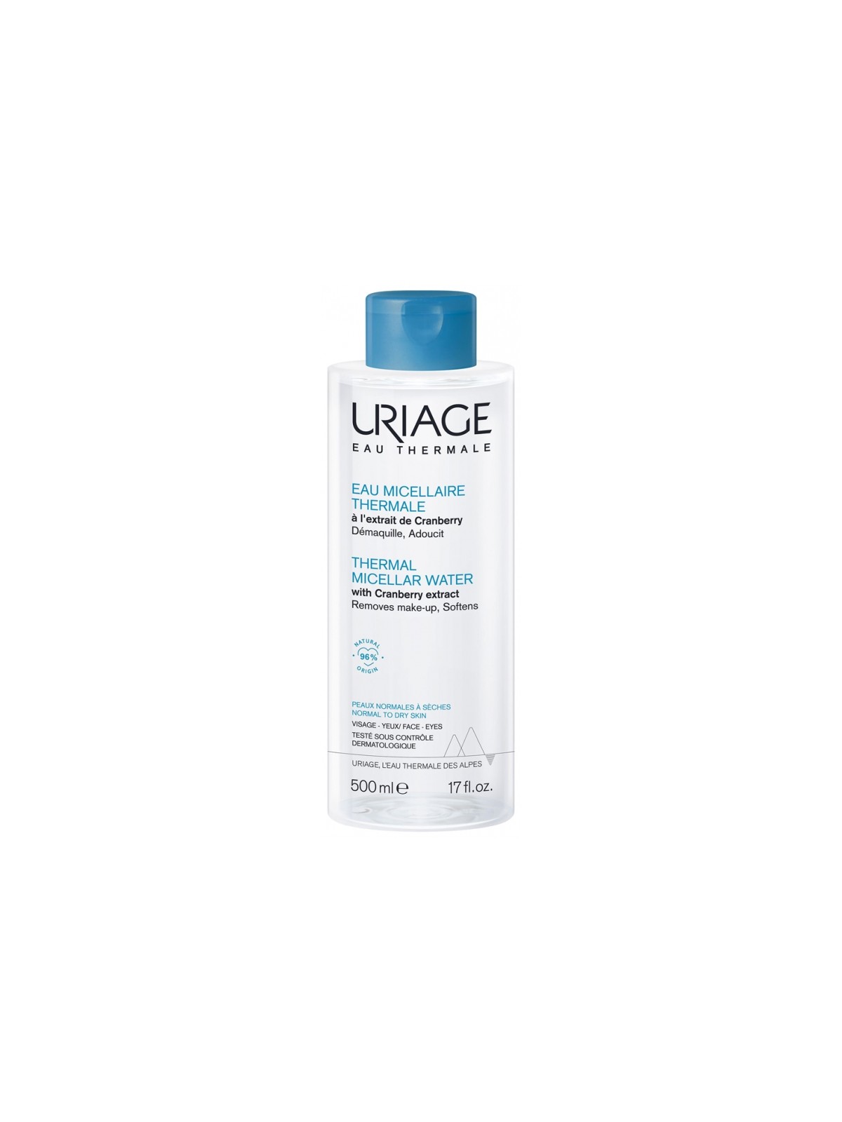 URIAGE Eau Micellaire Thermale Peaux Normales à Sèches 500 ml