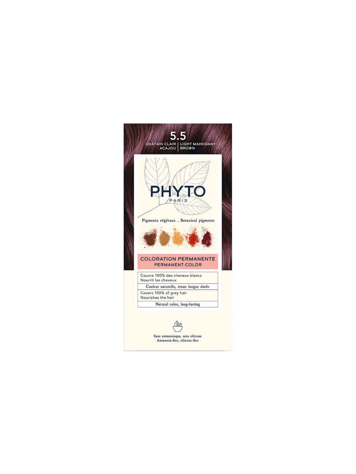 PHYTOCOLOR Coloration Permanente : 5.5 Châtain Clair Acajou