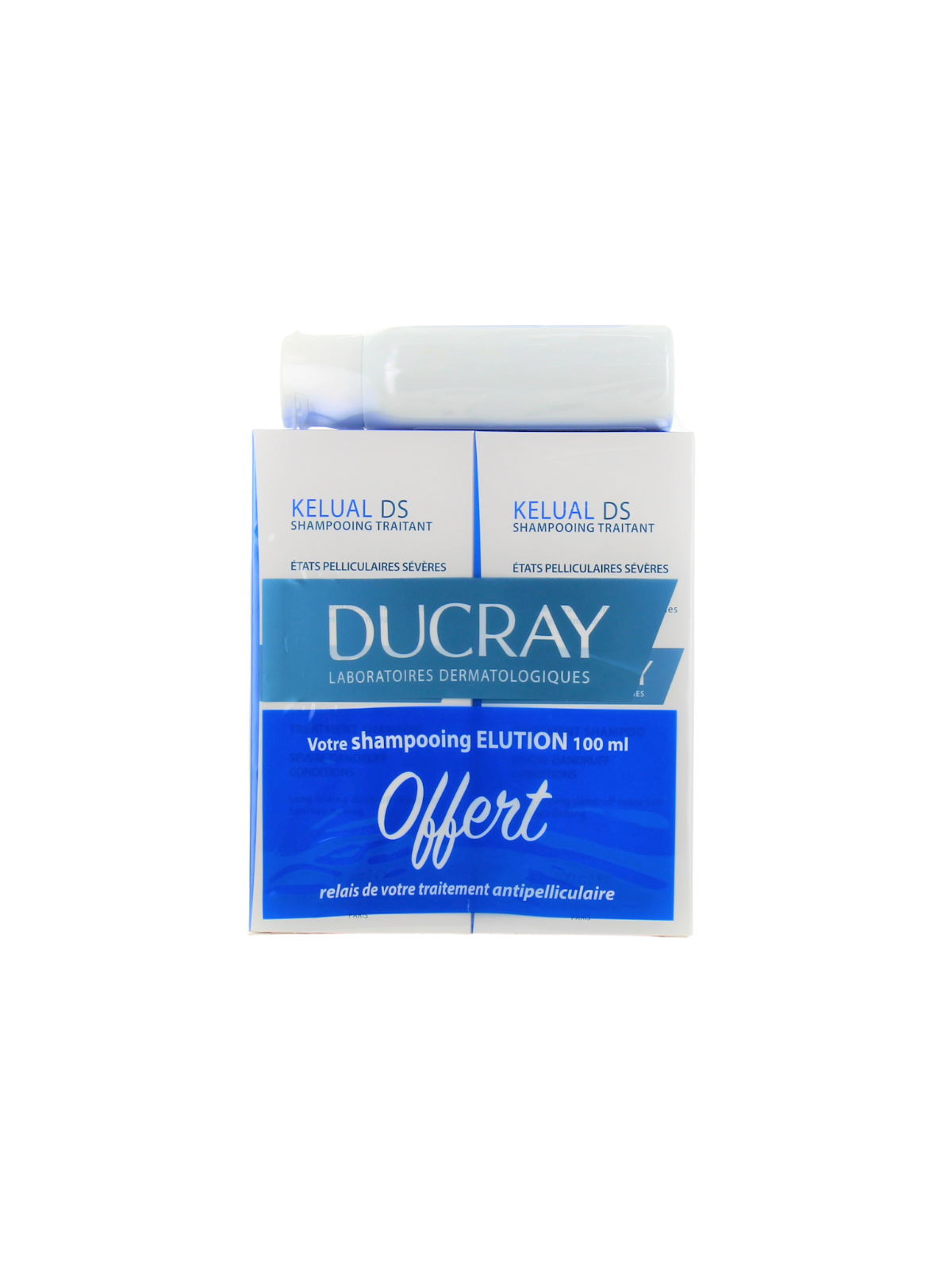 DUCRAY Kelual DS Shampooing Traitant x2 + shampooing Elution 100 ml