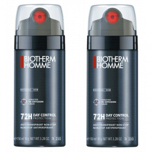 BIOTHERM Homme Day Control Anti-Transpirant Non-Stop 72H Spray Lot de 2 x 150 ml