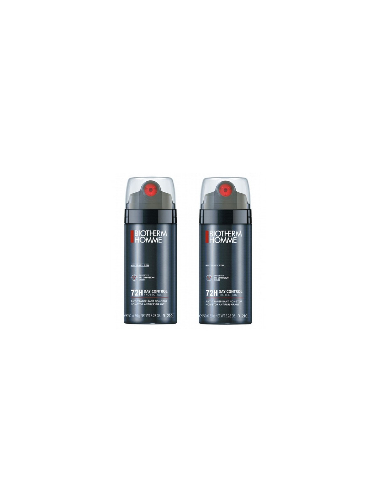 BIOTHERM Homme Day Control Anti-Transpirant Non-Stop 72H Spray Lot de 2 x 150 ml