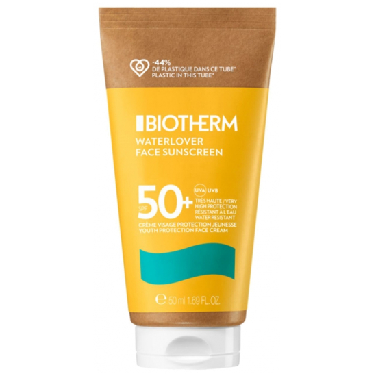 BIOTHERM Waterlover Face Sunscreen Crème Visage Protection Jeunesse SPF50+ 50 ml