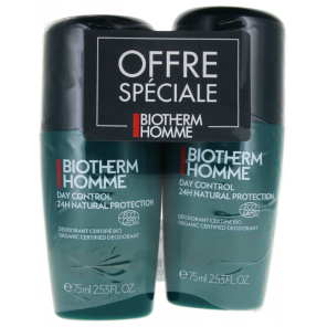 BIOTHERM Day Control 24H Natural Protection Bio Roll-On Lot de 2 x 75 ml