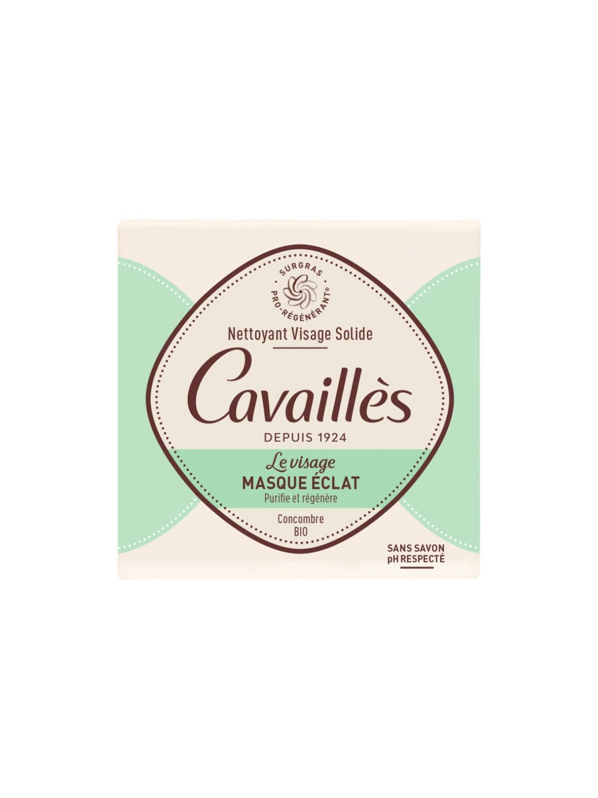 ROGE CAVAILLES Nettoyant Visage Solide Masque Éclat 70 g