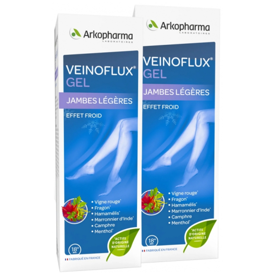 ARKOPHARMA Veinoflux Gel Effet Froid Lot de 2 x 150 ml