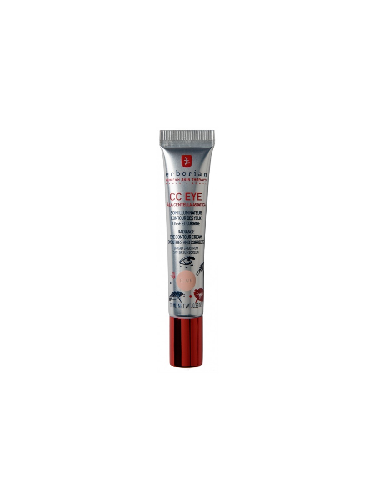 ERBORIAN CC Eye Soin Illuminateur Contour des Yeux 10 ml  Teinte : Clair