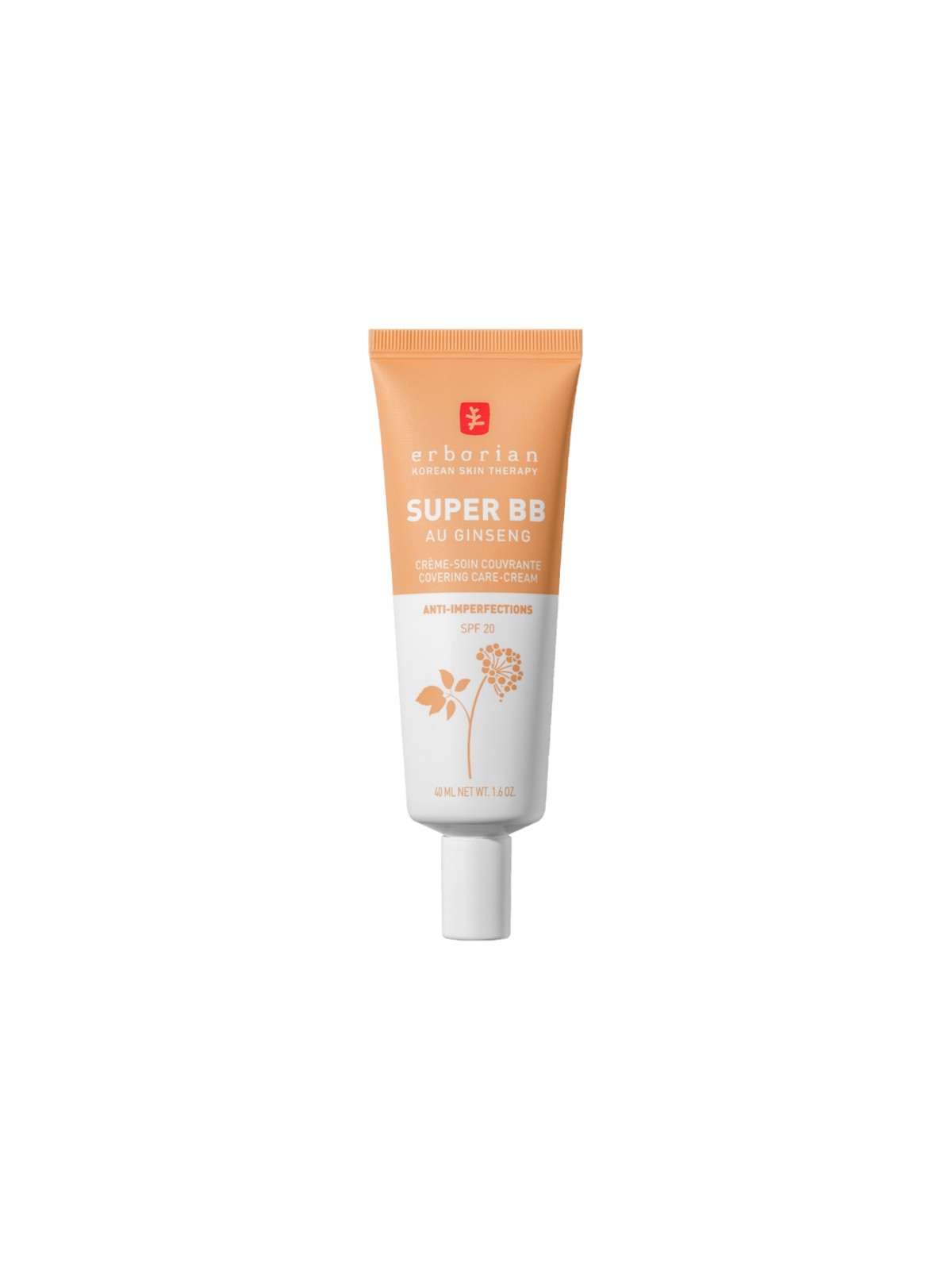 ERBORIAN Super BB au Ginseng 40 ml  Teinte : Doré