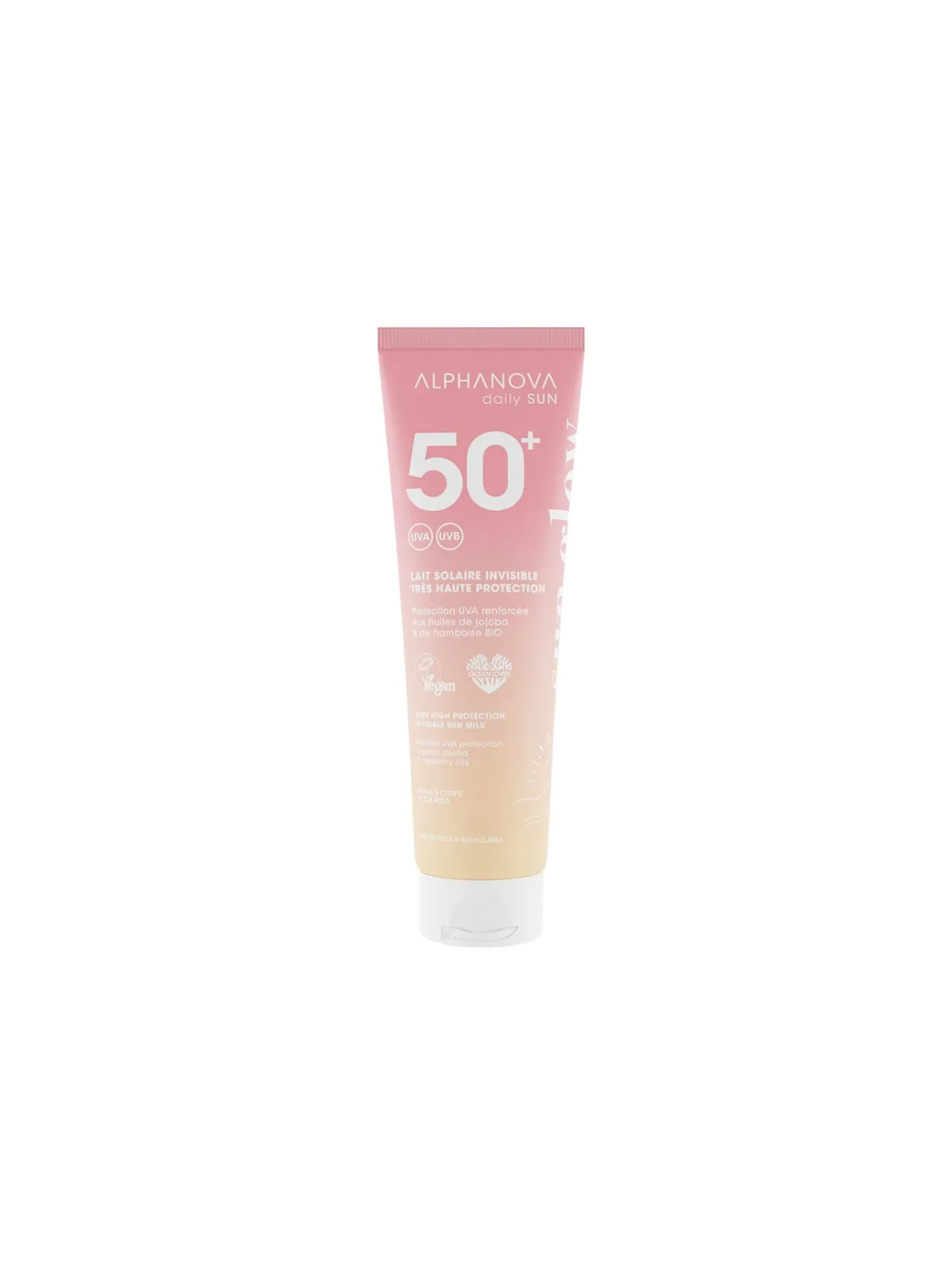 ALPHANOVA DAILY SUN Lait Solaire Invisible Très Haute Protection Sun Glow SPF50+ 150ml