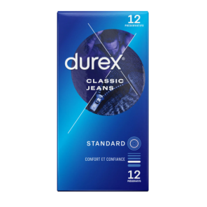 DUREX Préservatifs Standard Classic Jeans 12 préservatifs