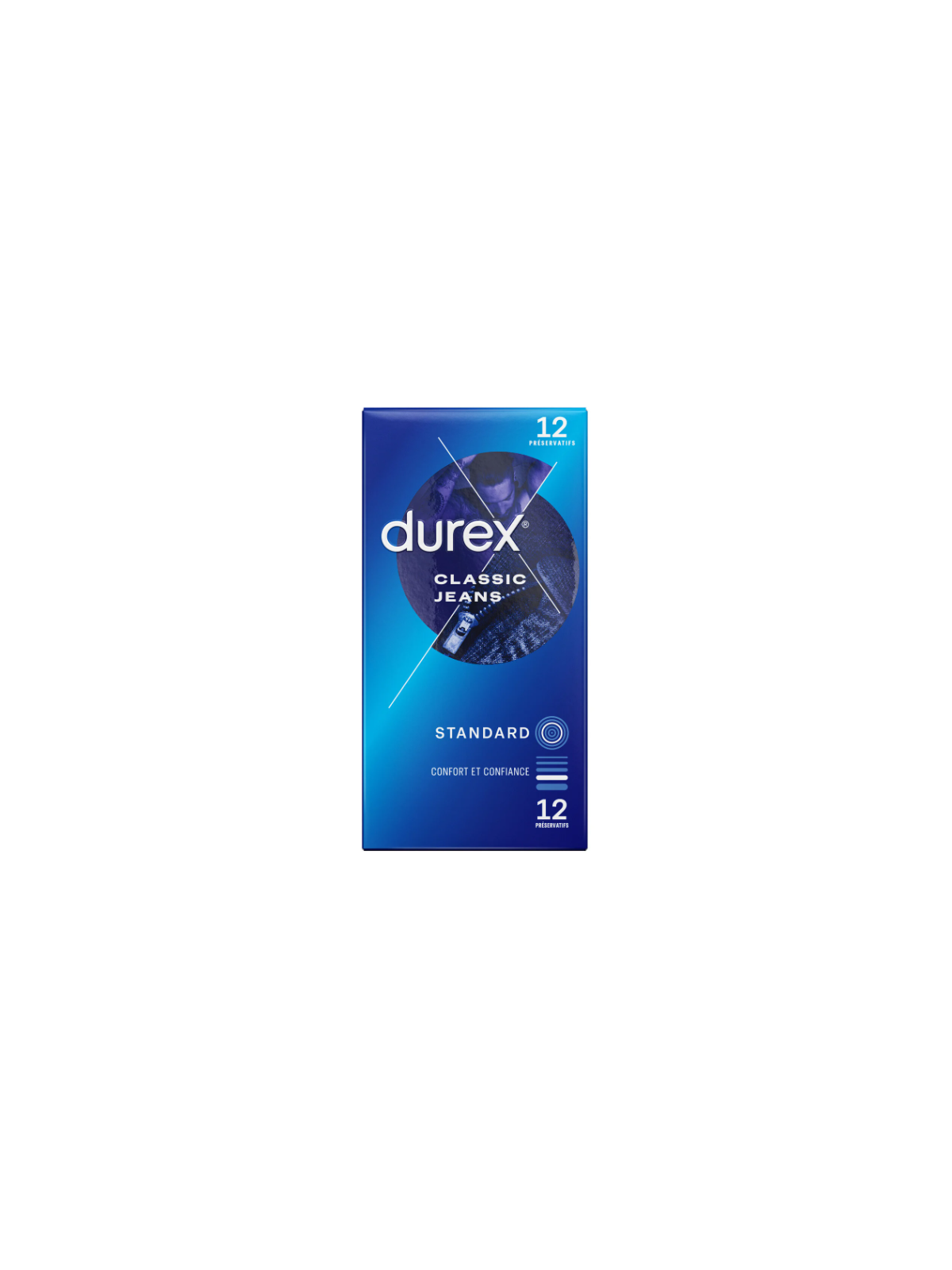 DUREX Préservatifs Standard Classic Jeans 12 préservatifs
