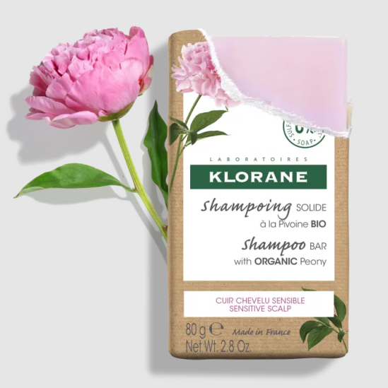 KLORANE Shampoing solide à la Pivoine BIO 80g