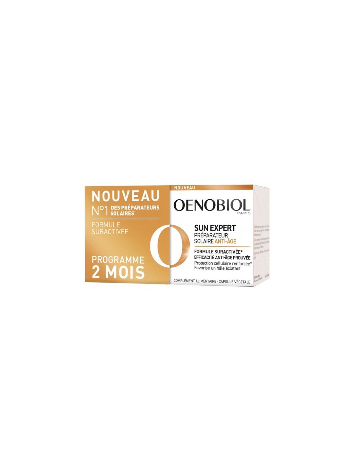 OENOBIOL Sun Expert Préparateur Solaire Anti-Âge Capsules boite de 2X30