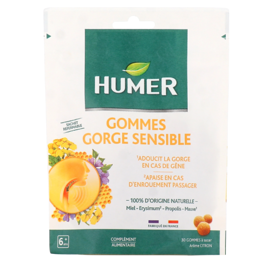 HUMER Gommes Gorge Sensible boite de 30 gommes