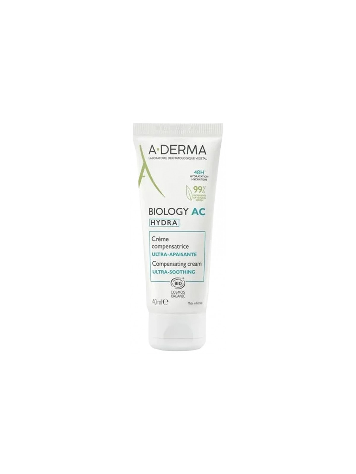 A-DERMA Biology AC Hydra Crème Compensatrice Ultra-Apaisante Bio 40 ml