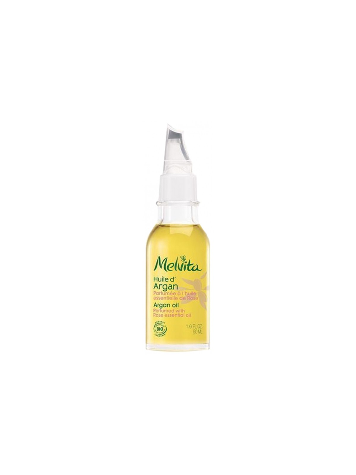 MELVITA Huile d'Argan Parfumée à l'Huile Essentielle de Rose Bio 50 ml