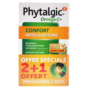 PHYTALGIC Oméga C+ Confort Articulations Lot de 3 x 60 Capsules