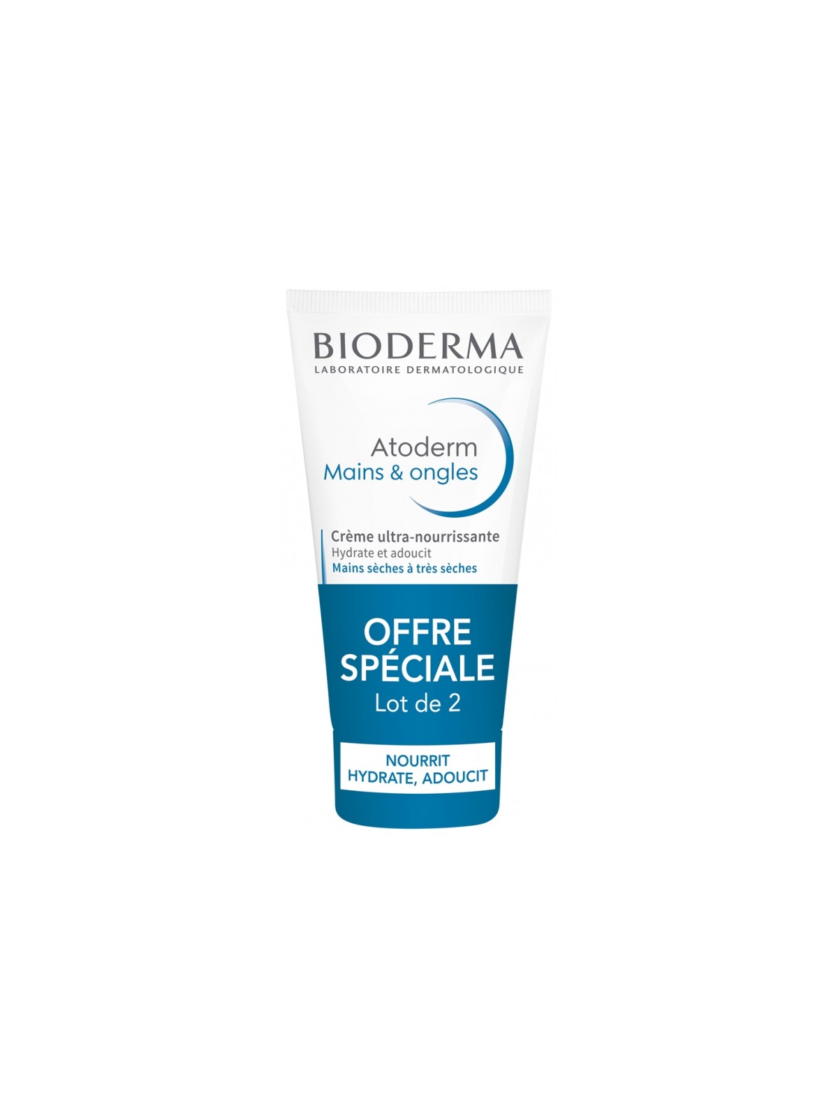 BIODERMA Atoderm Crème Ultra-Nourrissante Mains & Ongles Lot de 2x50 ml