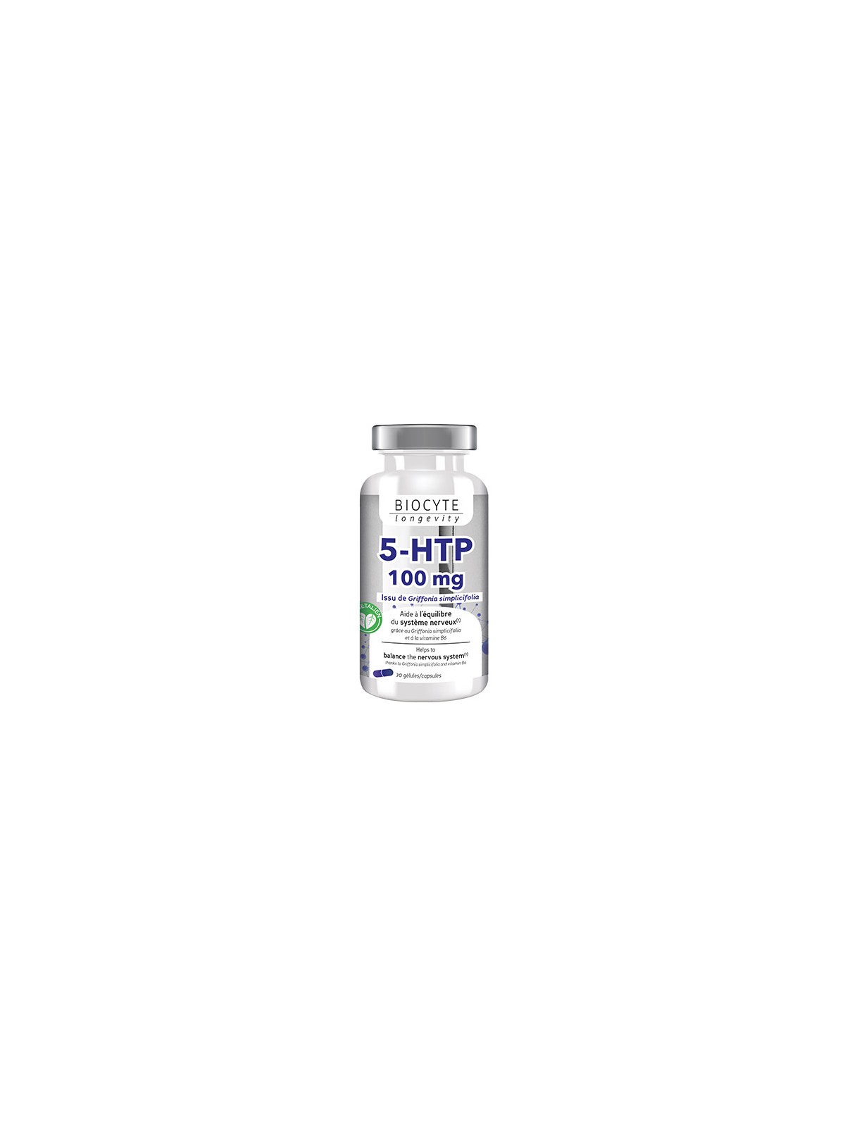 BIOCYTE 5-HTP 100mg Equilibre du Système Nerveux 30 Gélules