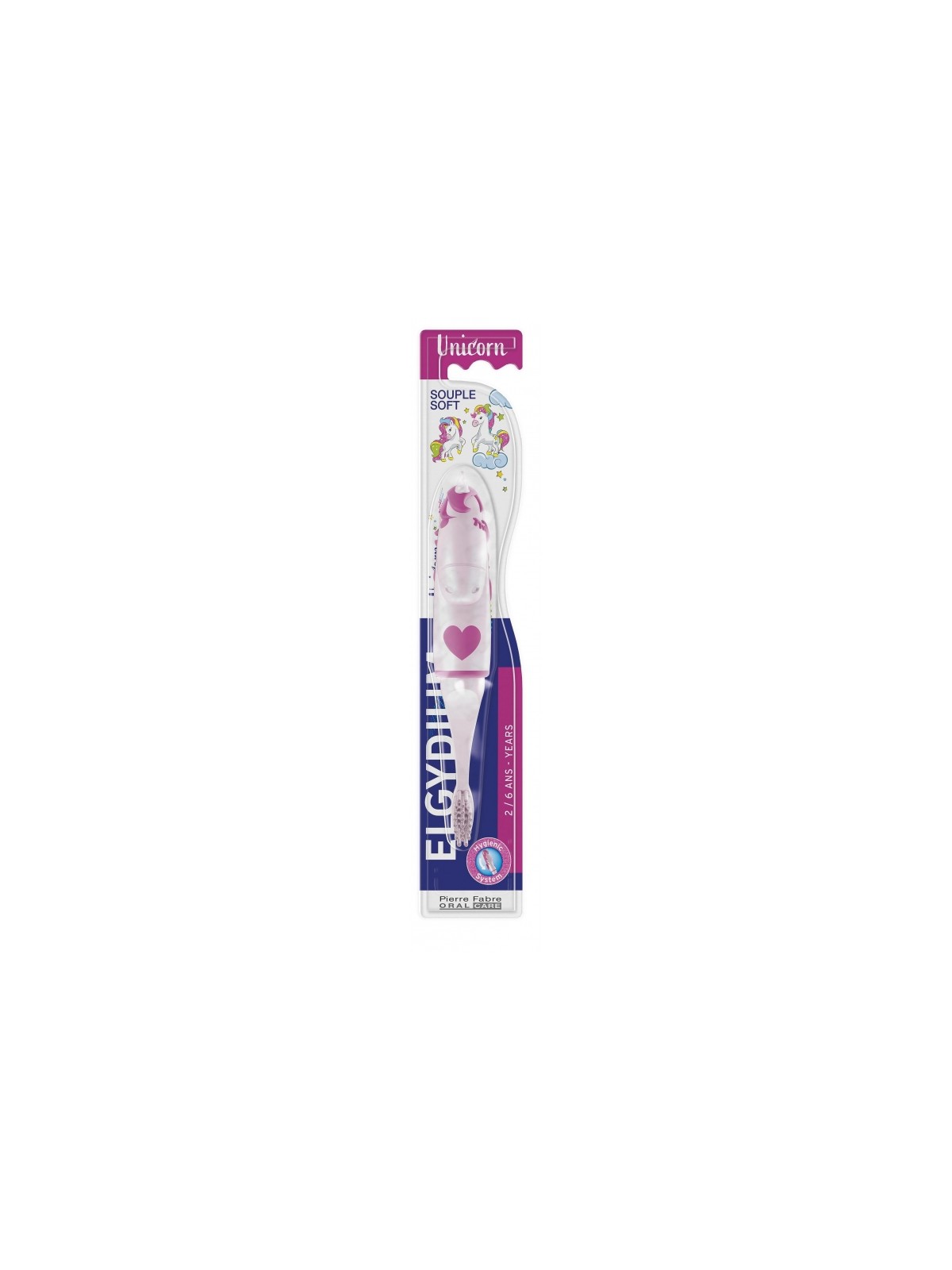 ELGYDIUM Brosse à Dents Enfant 2/6 ans Licorne