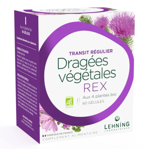 Dragées Végétales REX 60 Gélules 4 plantes BIO