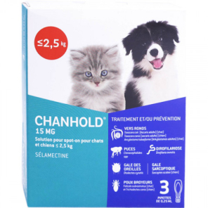 CLEMENT THEKAN 15MG Chien & Chat -2.5KG 3 Pipettes