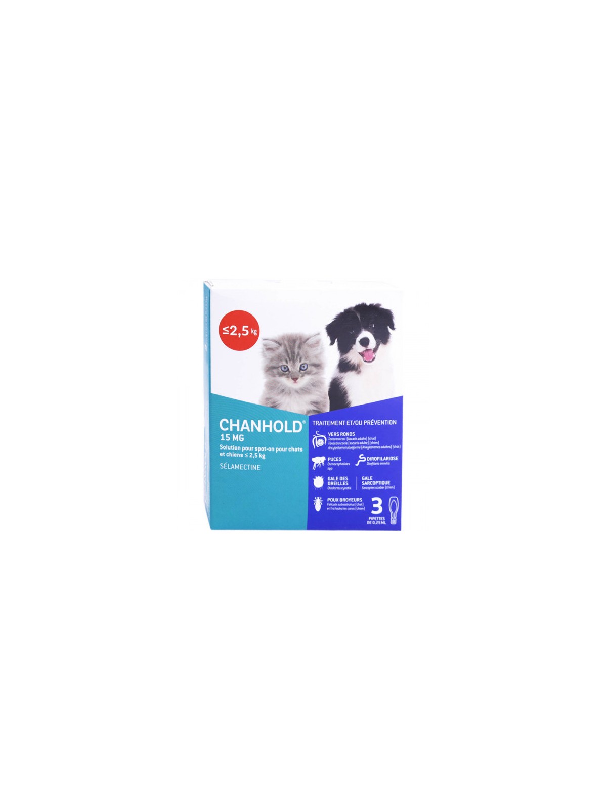 CLEMENT THEKAN 15MG Chien & Chat -2.5KG 3 Pipettes