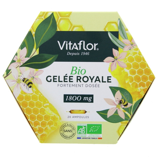 VITAFLOR Gelée Royale Bio 1800mg x20 ampoules