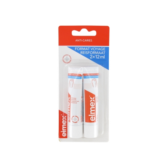 ELMEX Dentifrice Anti-Caries tubes de voyage 2x12ML