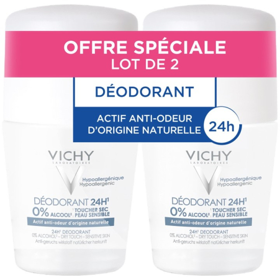 Vichy Déodorant 24H sans sels d'aluminium - Roll-on