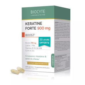 Biocyte keratine forte full spectrum capillaire cheveux 3 x 40 gélules
