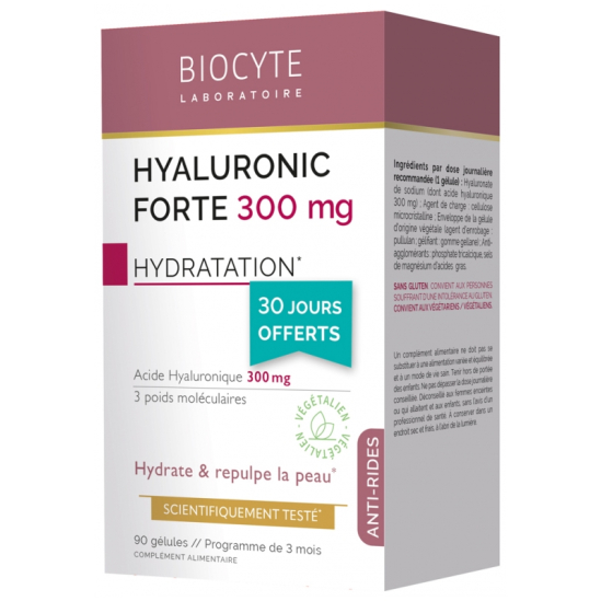 BIOCYTE Hyaluronic Forte 300 mg Anti-Âge 90 Gélules