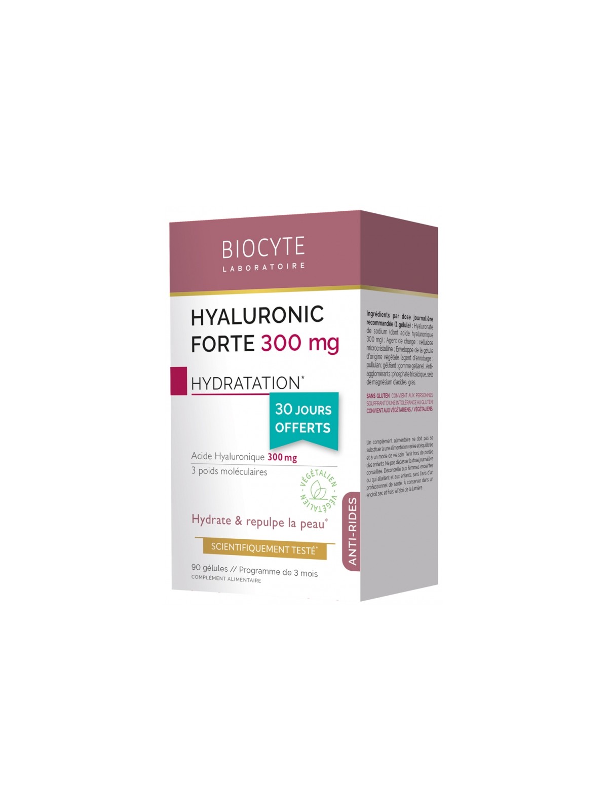 BIOCYTE Hyaluronic Forte 300 mg Anti-Âge 90 Gélules