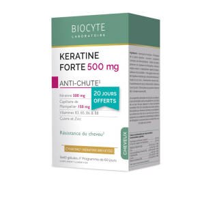 Biocyte keratine forte anti-chute cheveux 3 x 40 gélules