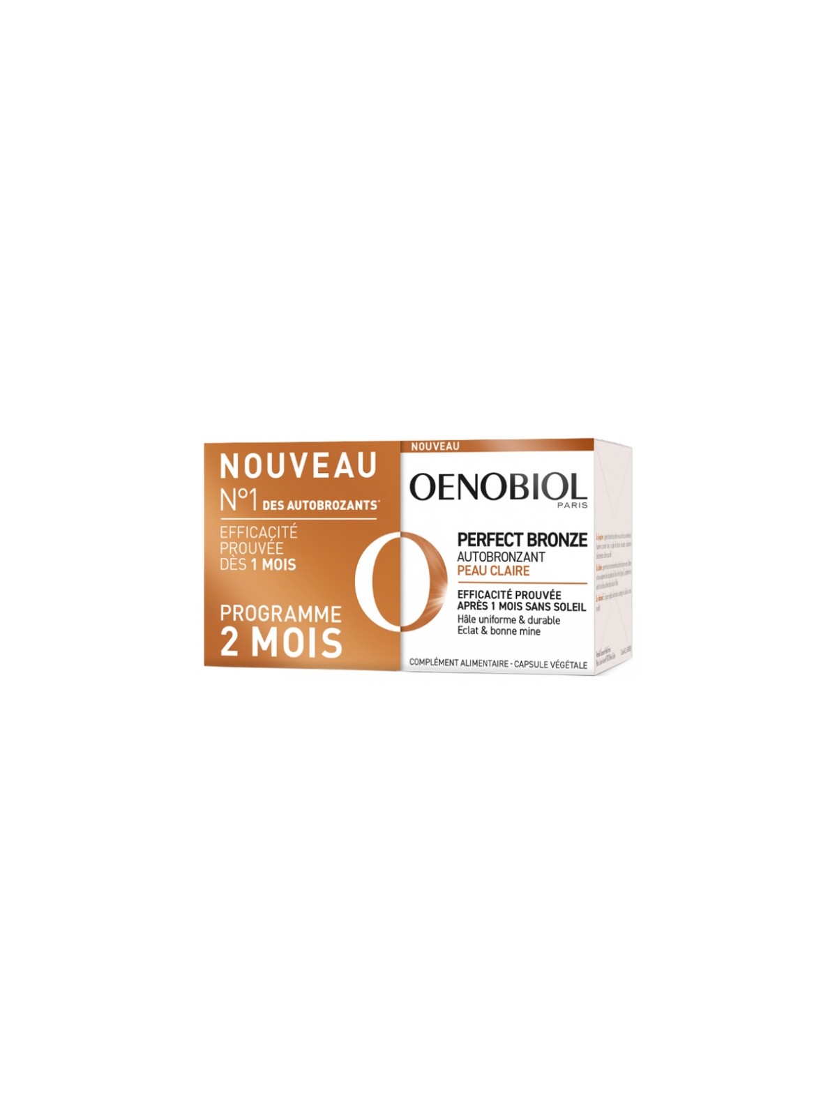 OENOBIOL Perfect Bronze Autobronzant Peau Claire Lot de 2 x 30 Capsules