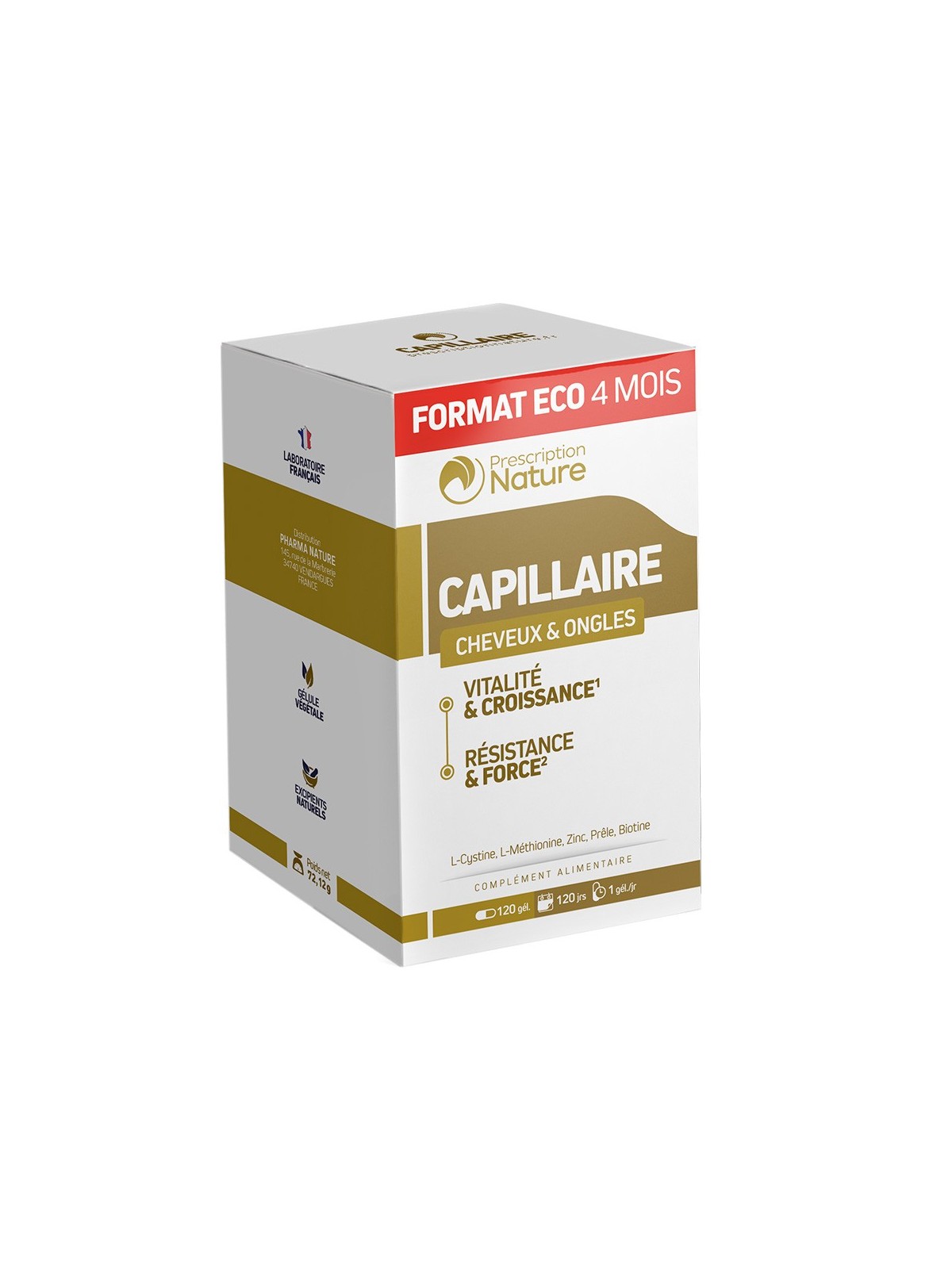 PRESCIPTION NATURE Capillaire Cheveux & Ongles 120 gélules