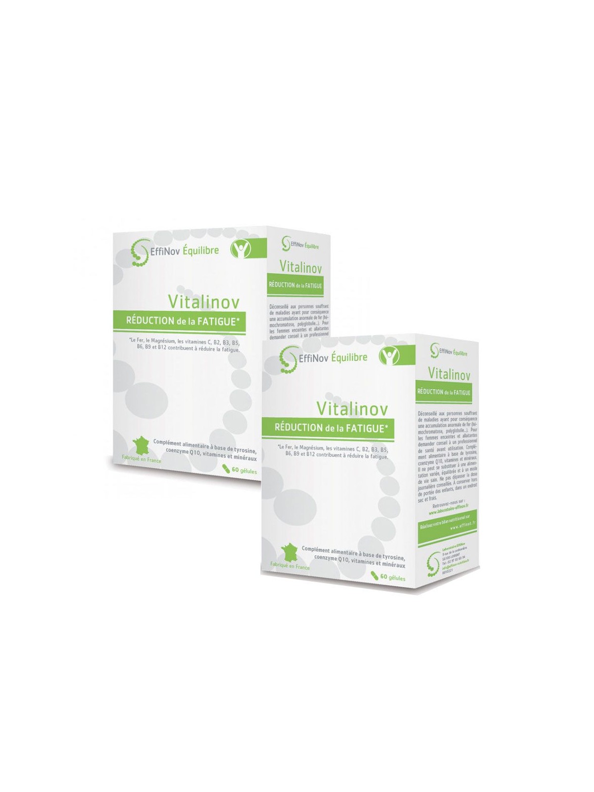 EFFINOV Vitalinov 2x60 Gélules Réduction de la fatigue