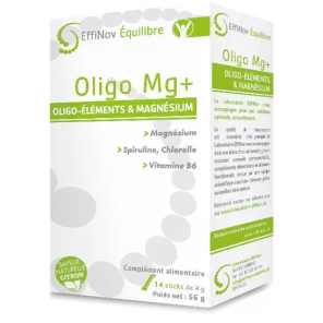 EFFINOV Oligo Mg+  Oligo-éléments et magnésium 14 sticks