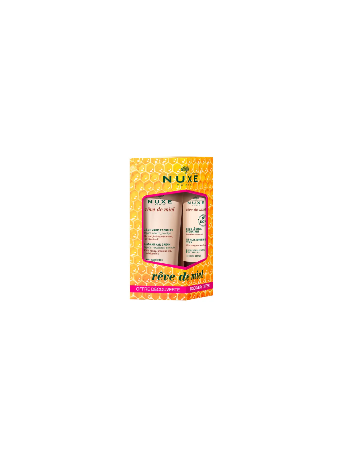 NUXE Rêve de Miel Crème Mains et Ongles + Stick Lèvres Hydratant