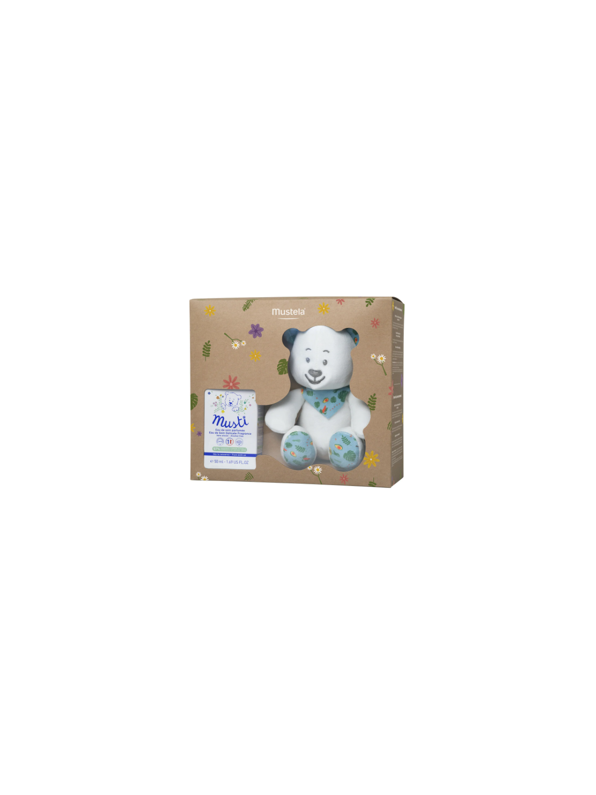 MUSTELA Coffret Soin Bébé Eau Parfumé avec Peluche
