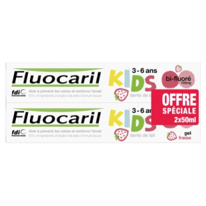 FLUOCARIL Dentifrice Kids 0-6 Ans 2x50ML