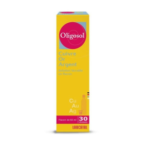 Cuivre-Or-Argent Oligosol 60ml