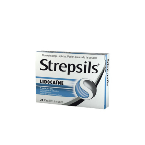 STREPSILS Lidocaïne Pastilles boite de 24