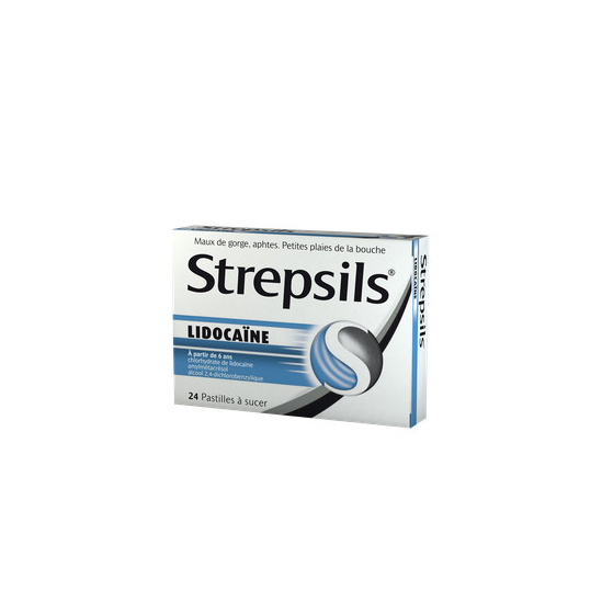 STREPSILS Lidocaïne Pastilles boite de 24