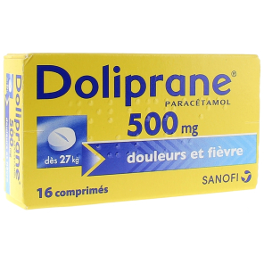 Doliprane 500 mg 16 comprimés