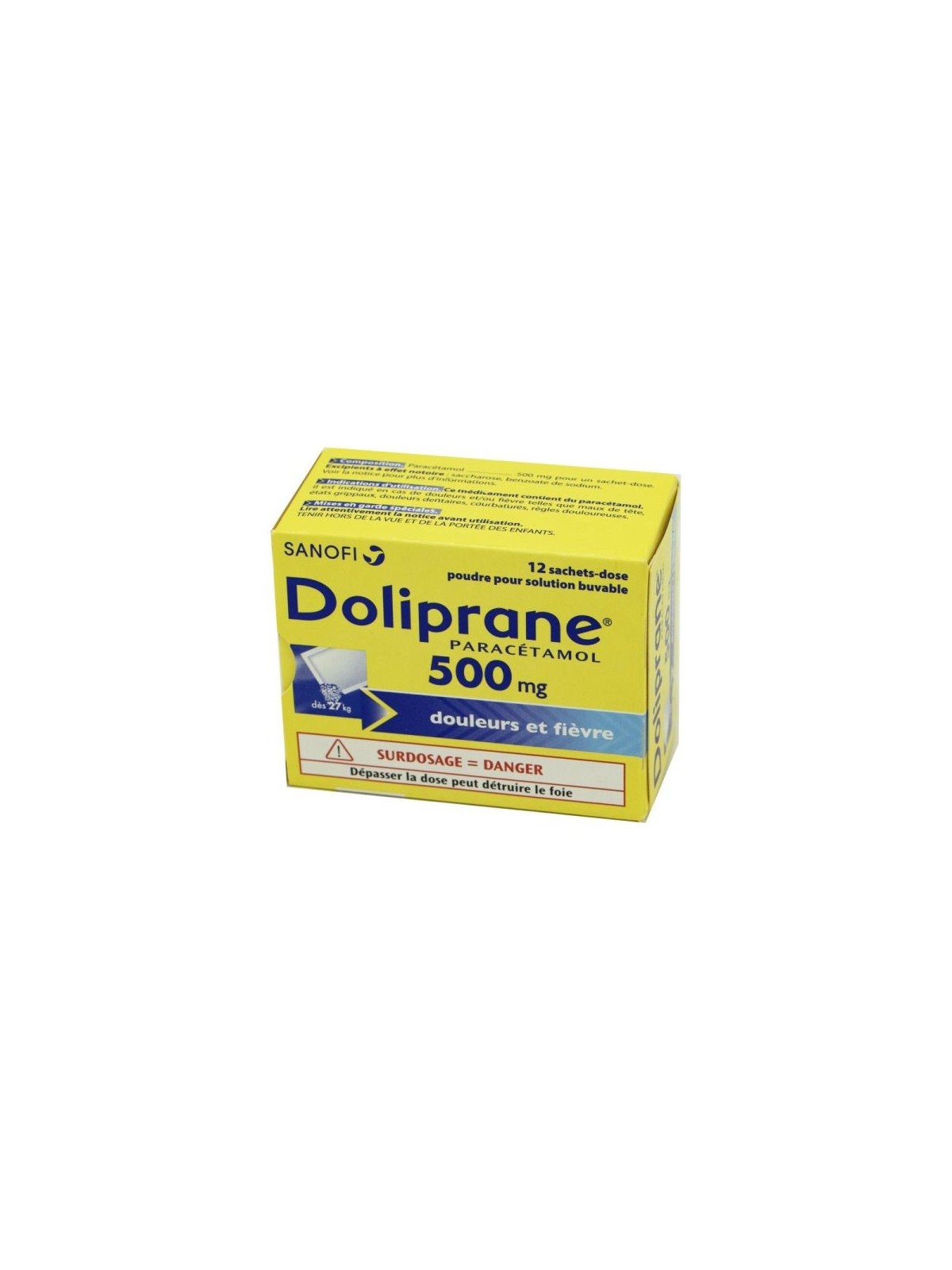 DOLIPRANE 500MG PDR OR B/12SACH