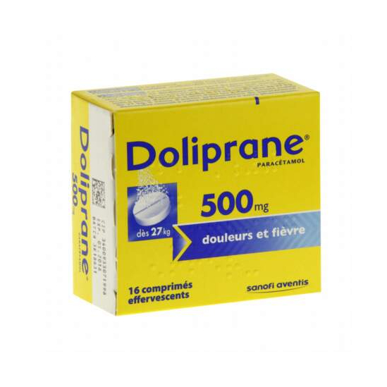 Doliprane 500mg 16 comprimés Effervescents